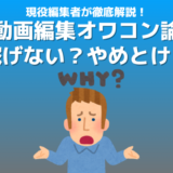 動画編集　オワコン　稼げない　やめとけ